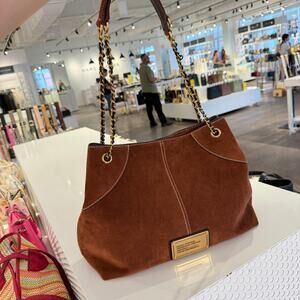 Marc Jacob The Large Plaza Tote Suede 4F5HTT077H01 Congnac $495